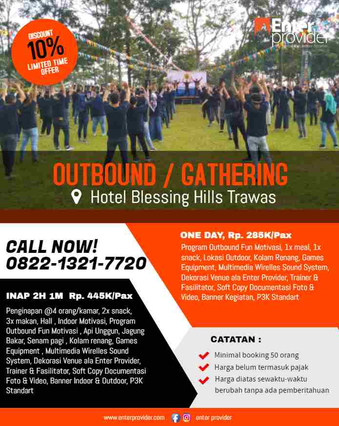 Harga Paket Outbound Gathering di Trawas